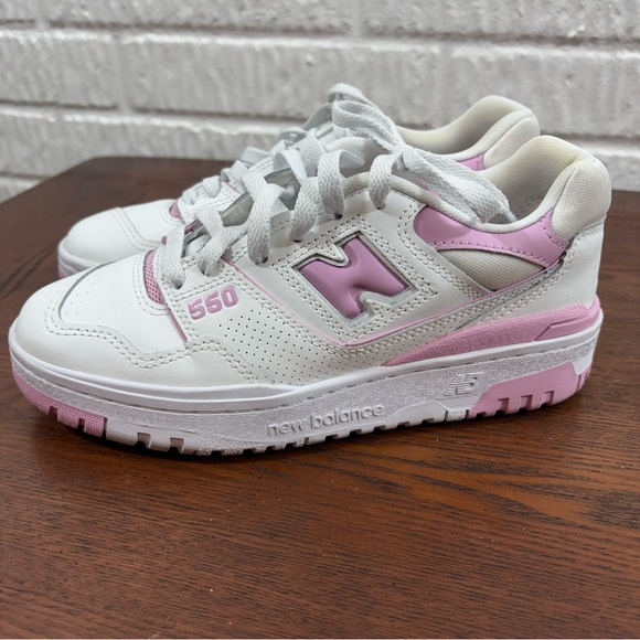 New Balance Shoes - New Balance 550 Bubblegum Pink and White 6